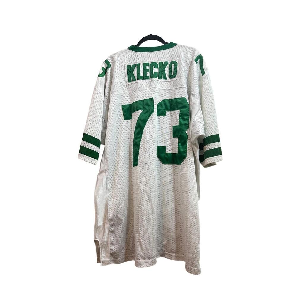 Mitchell & Ness Throwback New York Jets Klecko 1984 Sz 54 White Football  #73 - Picture 3 of 13
